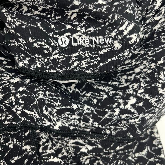 Lululemon Wunder Under High Rise Legging 30" Size 4 Chirasu Black / Alpine White - Picture 5 of 7